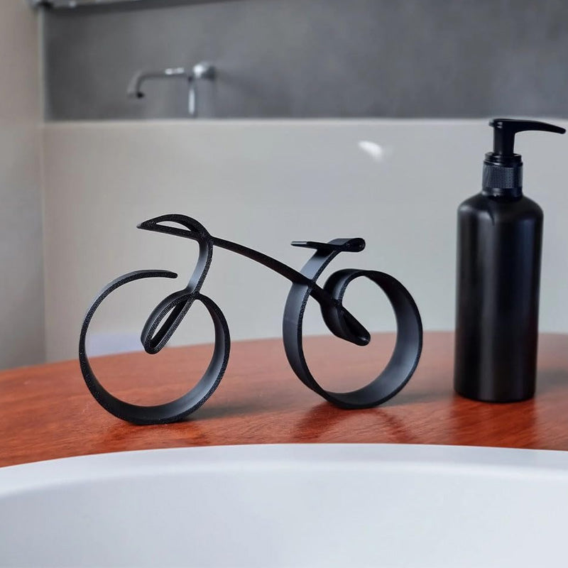 Sculpture vélo en métal minimaliste