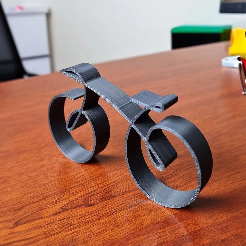 Sculpture vélo en métal minimaliste