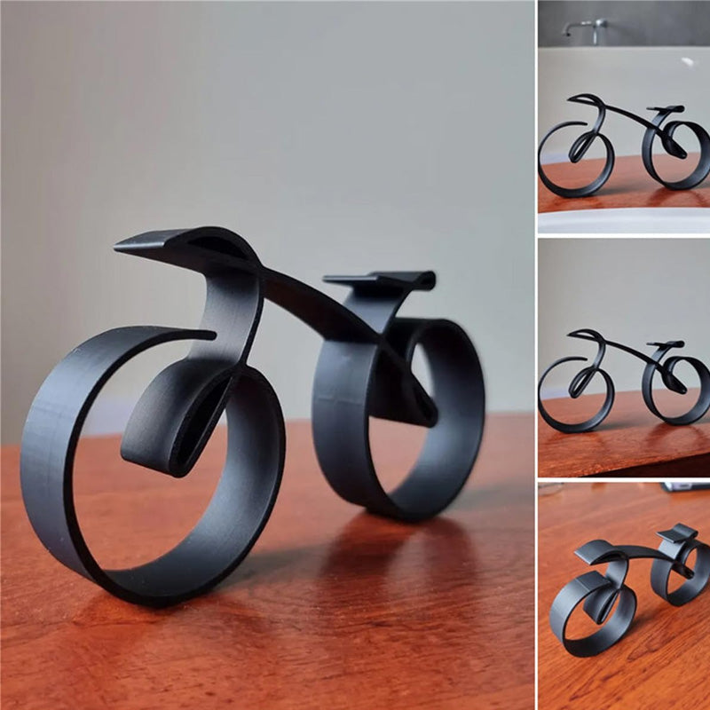 Sculpture vélo en métal minimaliste