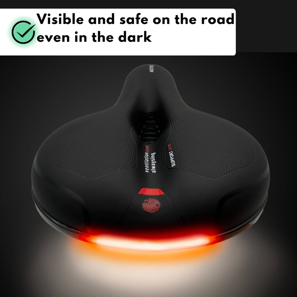 Selle de vélo rembourrée en mousse à mémoire de forme