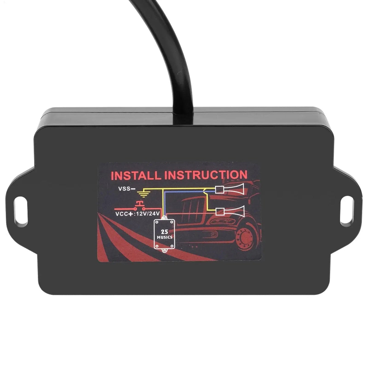 Boîtier de commande pour avertisseur pneumatique 12 ou 24 V