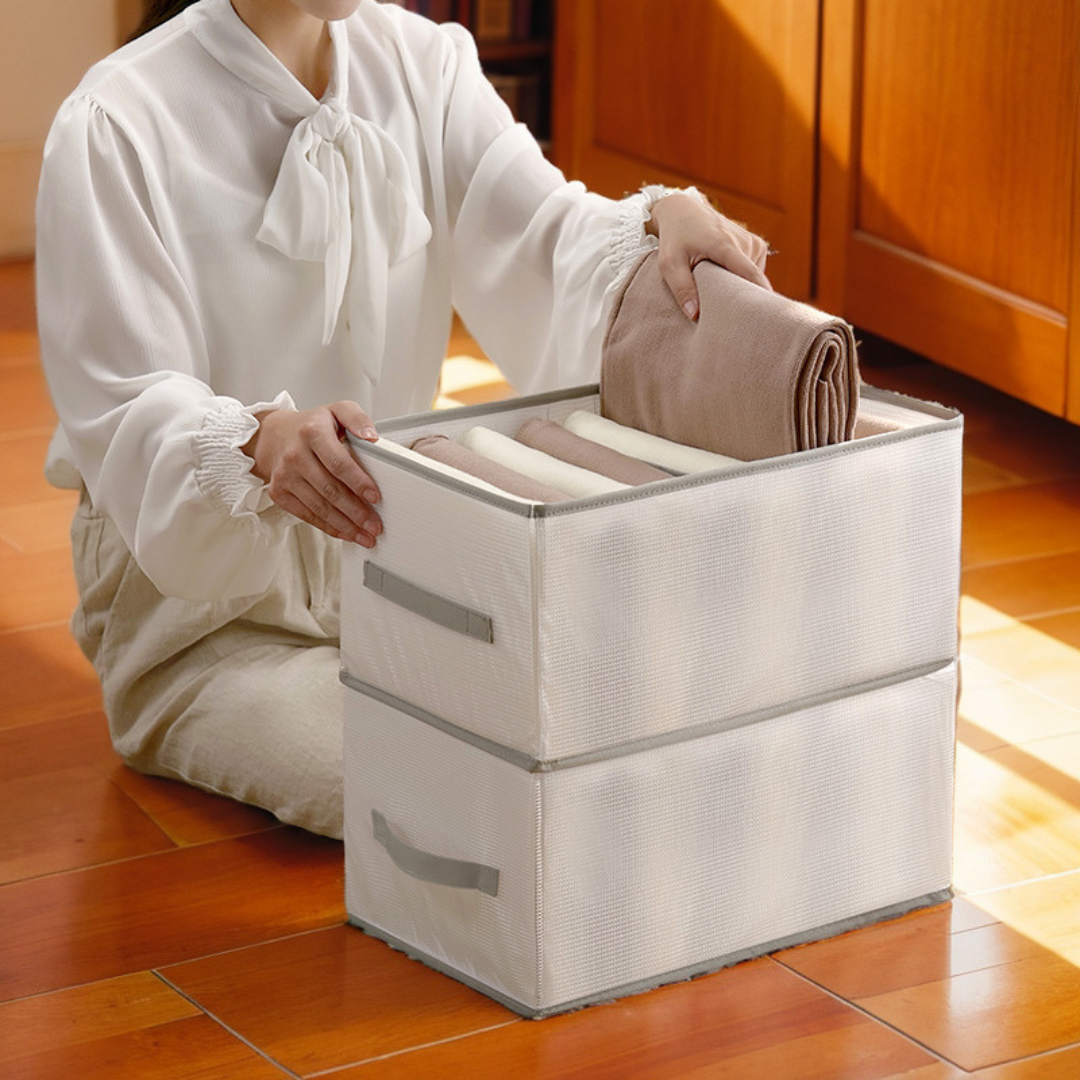 Boîte de rangement pliable à compartiments