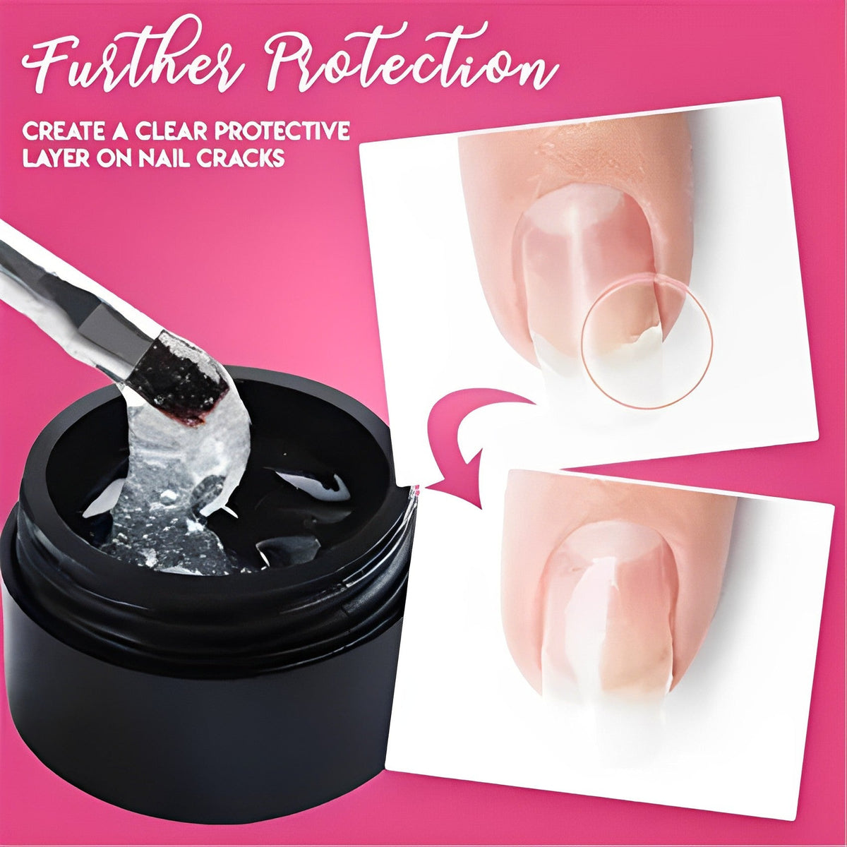 Gel transparent de renforcement des ongles, 5 ml