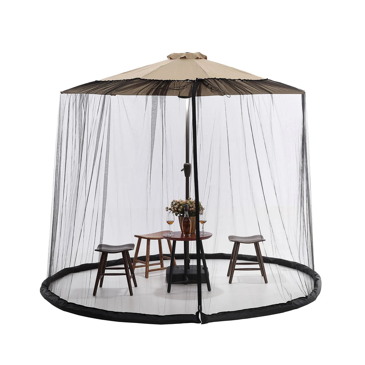 Moustiquaire de jardin avec anneau lestable et sac