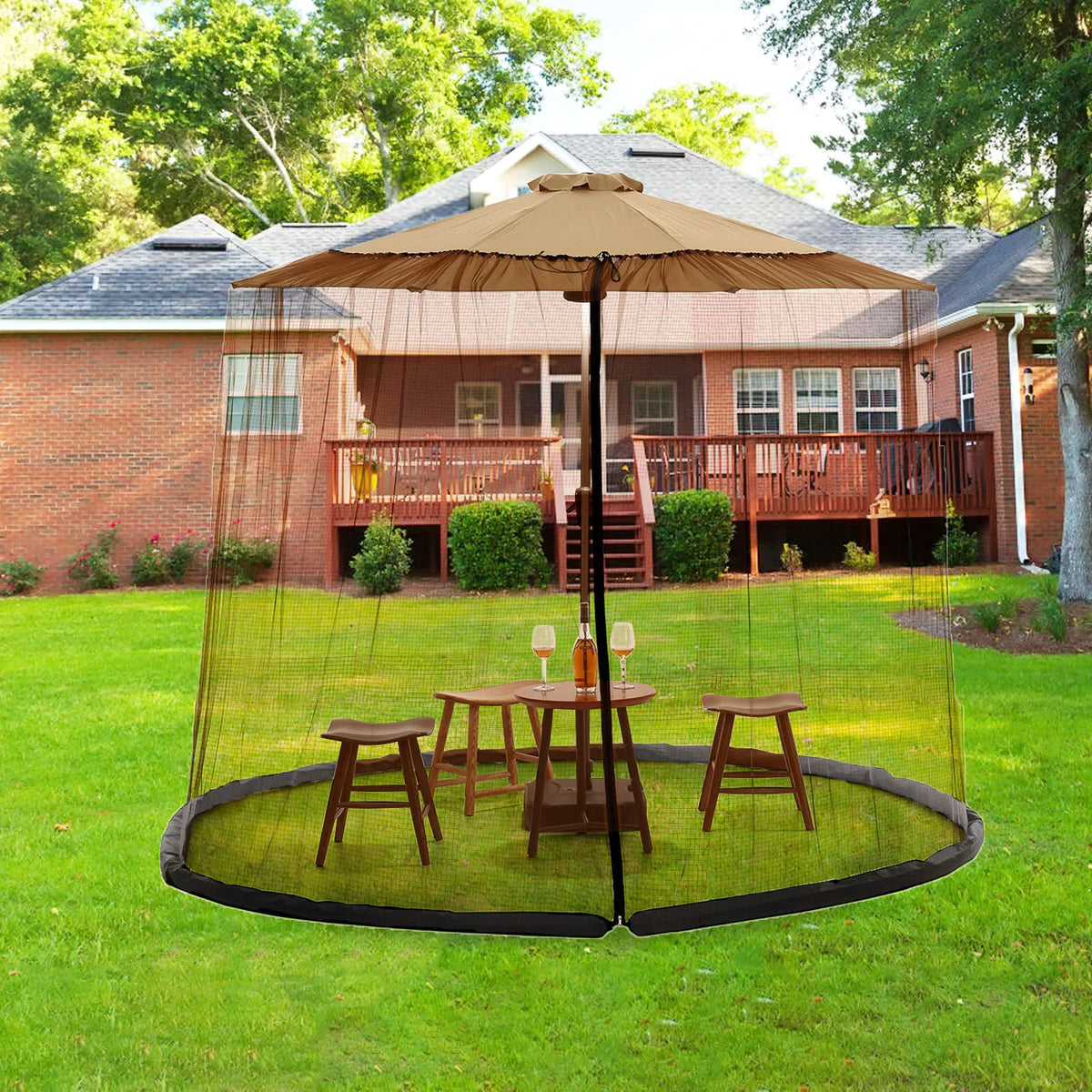 Moustiquaire de jardin avec anneau lestable et sac