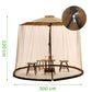 Moustiquaire de jardin avec anneau lestable et sac