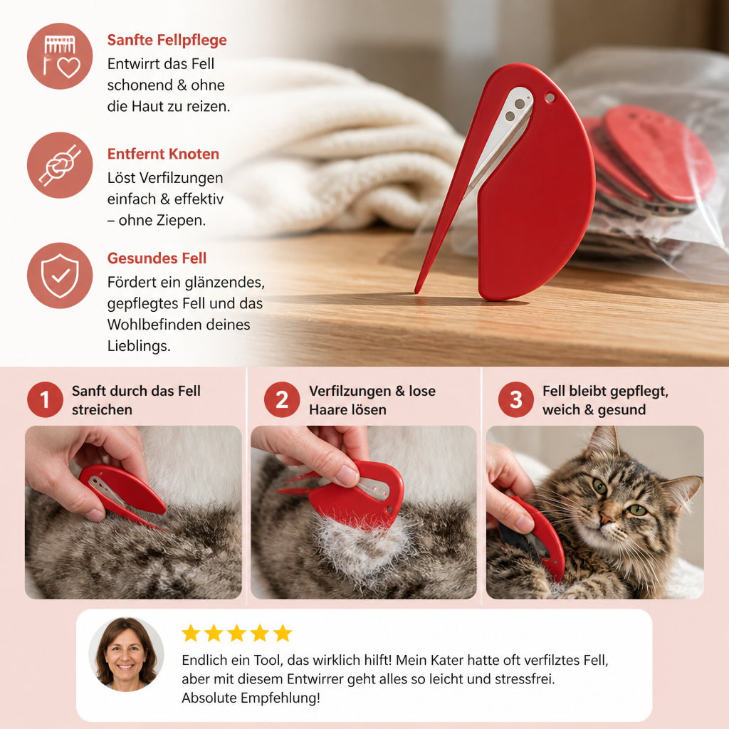Peignes démêlants inox pour chien et chat, lot de 10