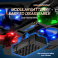Avion télécommandé rechargeable USB avec LED et figures à 360°