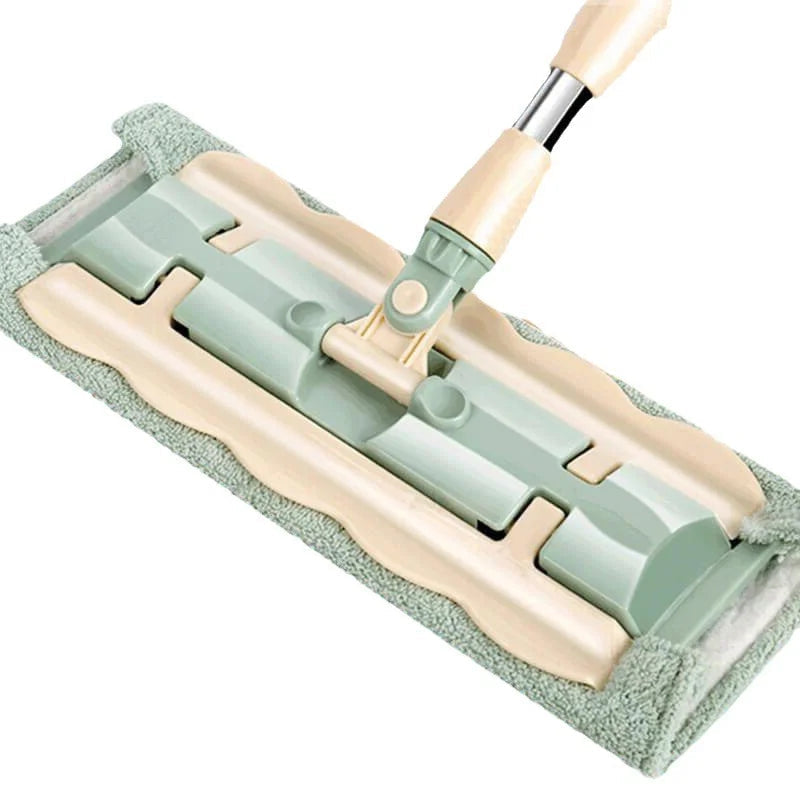 Balai plat télescopique pour sols secs et humides