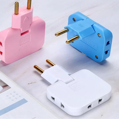 Adaptateur électrique plat à 3 prises orientables