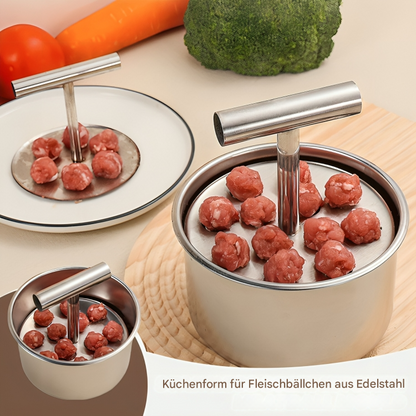Moule à boulettes en acier inoxydable, 12 empreintes