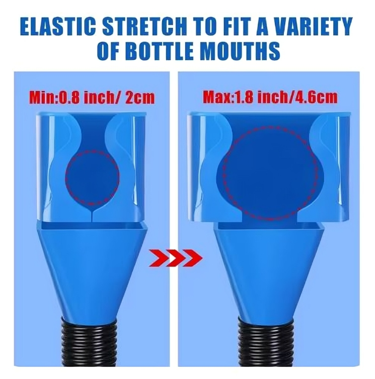 Entonnoir flexible pour transvaser les liquides