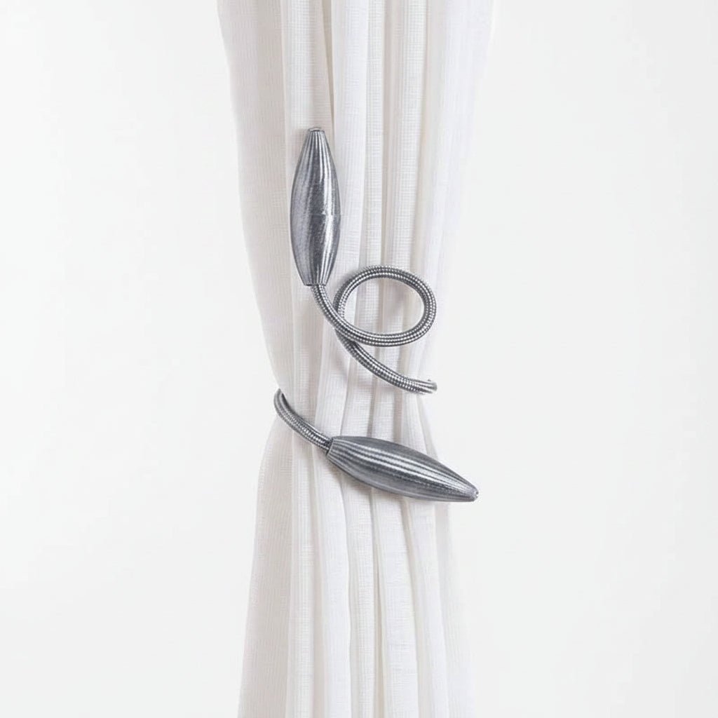 Embrasse de rideau flexible en aluminium et polyester 53 cm