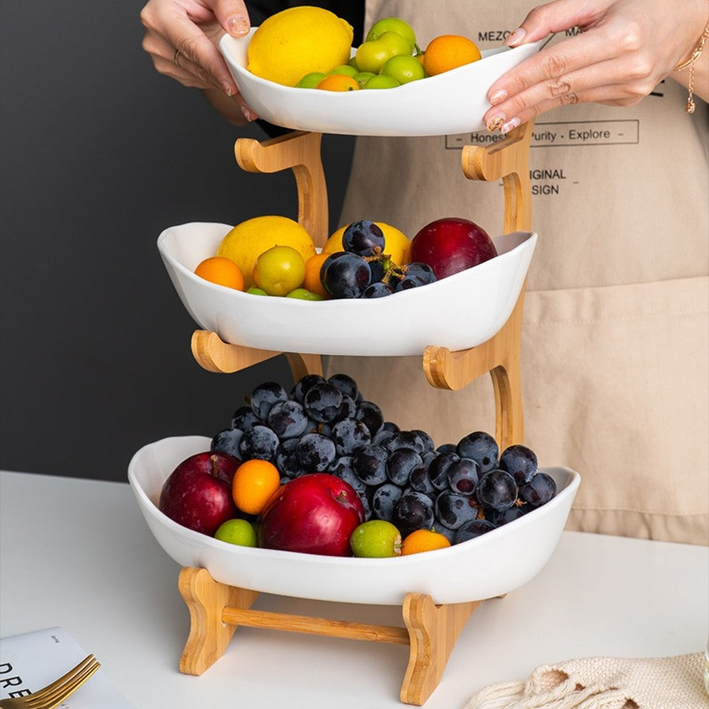 Présentoir à fruits à 2 ou 3 niveaux