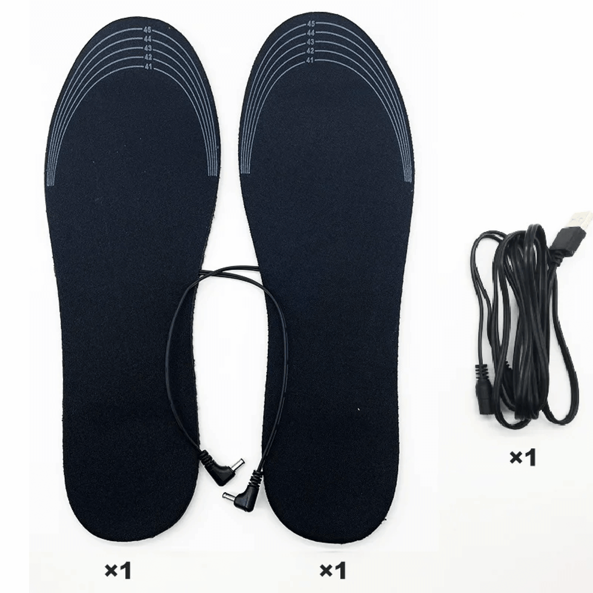 Semelles chauffantes USB ajustables par découpe