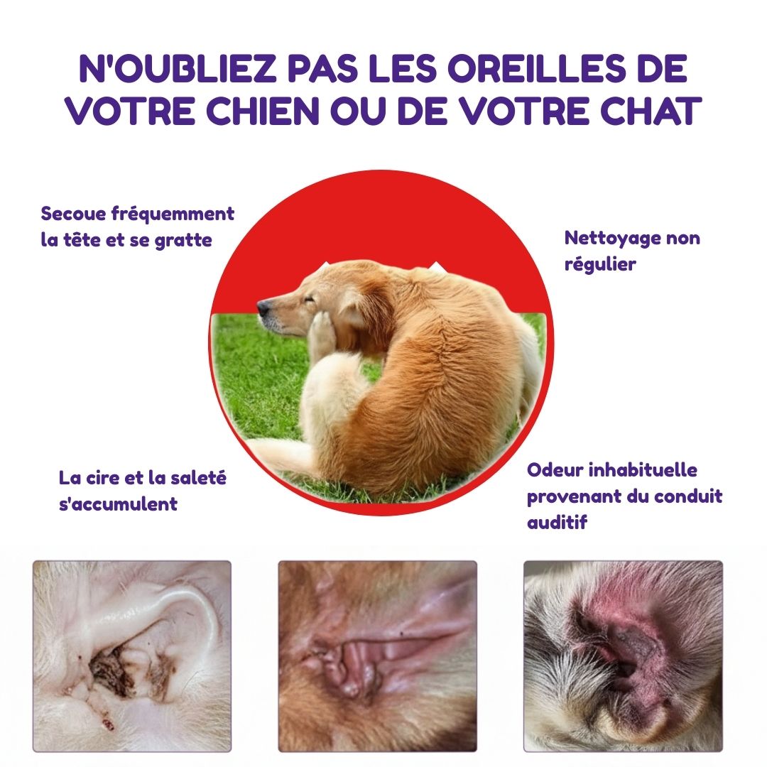 Spray Nettoyant Apaisant pour Oreilles – Chiens & Chats (118 ml)