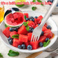 Lot de 2 coupe-fruits 2 en 1 en acier inoxydable 304