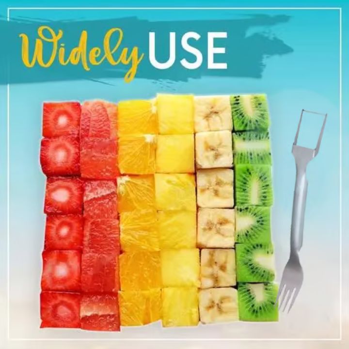Lot de 2 coupe-fruits 2 en 1 en acier inoxydable 304