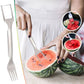 Lot de 2 coupe-fruits 2 en 1 en acier inoxydable 304