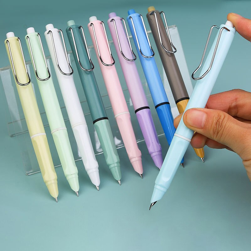 Lot de 3 stylos-plume rétractables à bouton