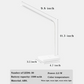 Lampe de bureau à bras flexible et lumière tactile réglable