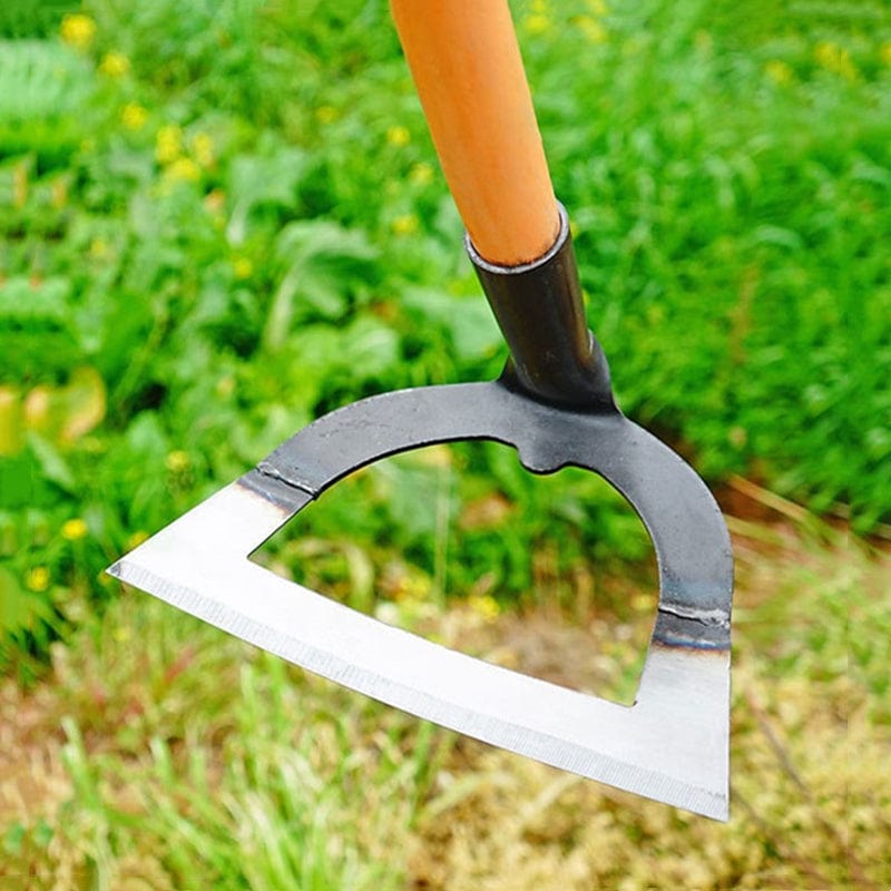 Houe de jardin en acier au manganèse avec manche bois