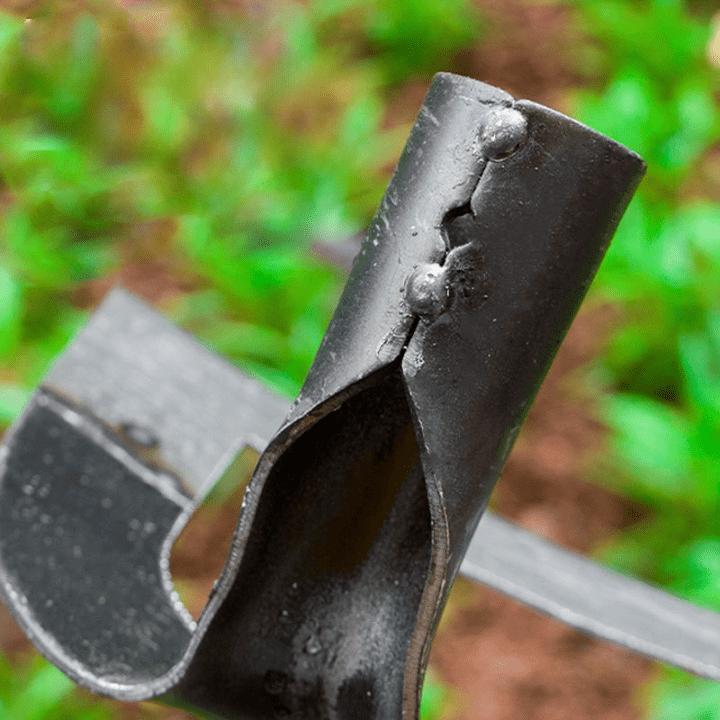 Houe de jardin en acier au manganèse avec manche bois