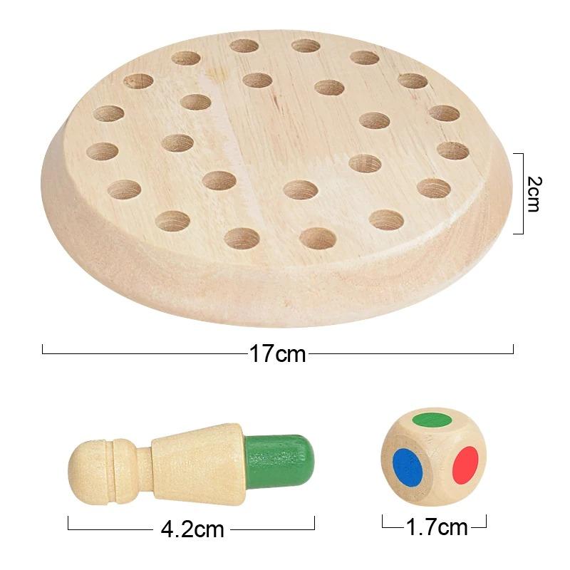Jeu de mémoire en bois avec dé