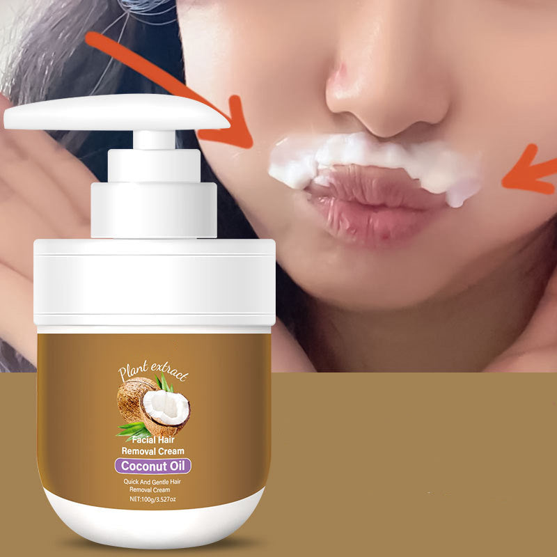 Crème dépilatoire visage à l’huile de coco 100 g