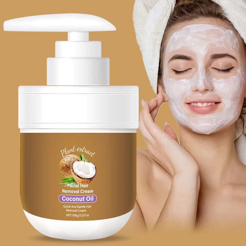 Crème dépilatoire visage à l’huile de coco 100 g