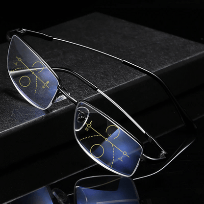 Lunettes à verres progressifs avec traitement antireflet