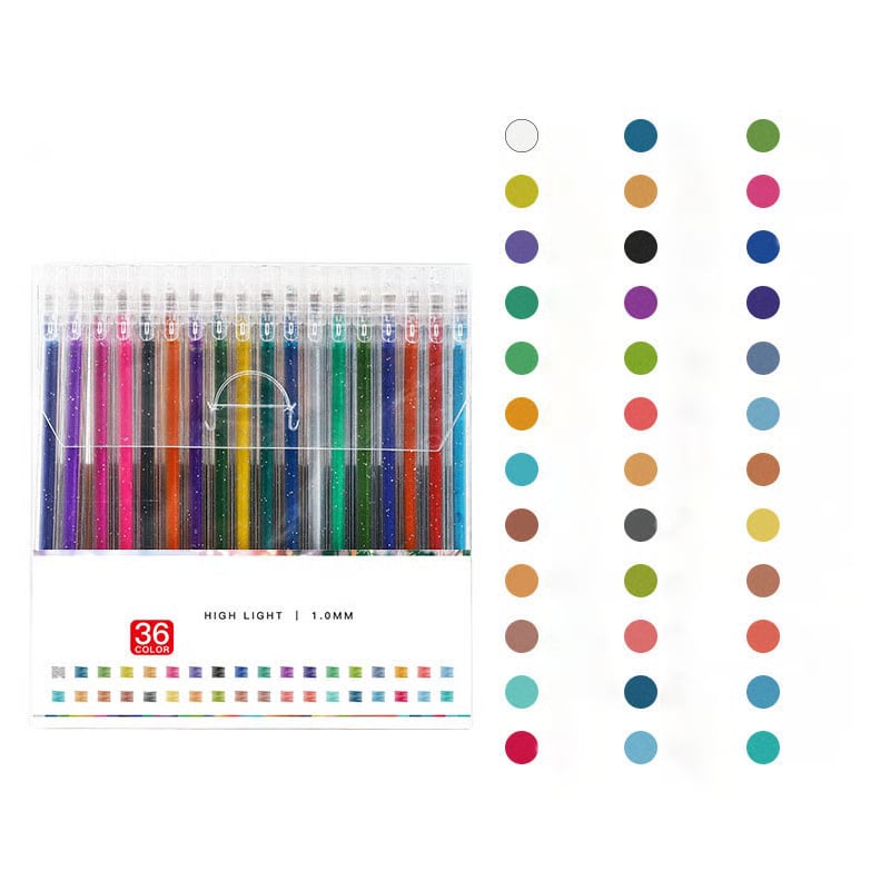 Stylos gel pailletés à pointe bille pour dessin et écriture