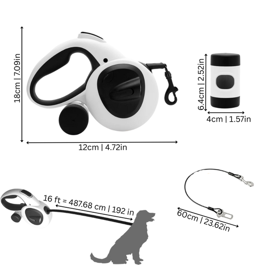 Laisse Retractable LED Chien - 5 m Rechargeable - image 2