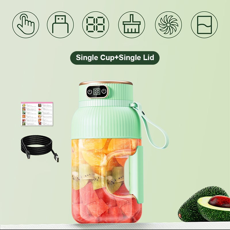 Mixeur portable avec récipient à boire et couvercles