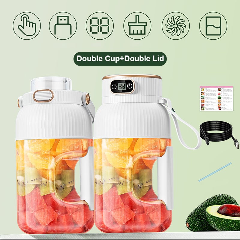 Mixeur portable avec récipient à boire et couvercles