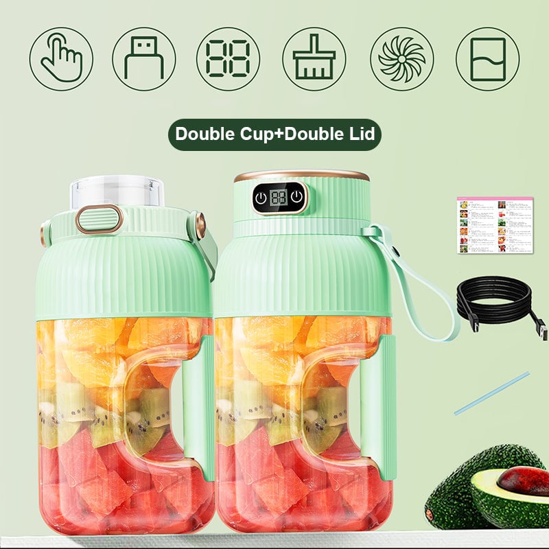 Mixeur portable avec récipient à boire et couvercles