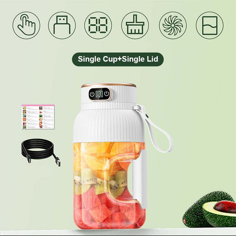 Mixeur portable avec récipient à boire et couvercles