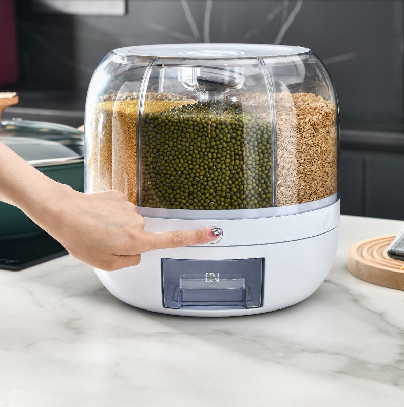 Distributeur rotatif pour céréales et aliments secs