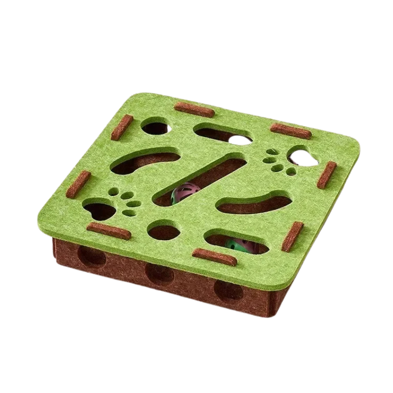 Felineau Boîte de Jeu Interactive en Feutre pour Chat - 2 Formes