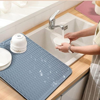 Tapis d’égouttage en silicone, 30 × 40 cm
