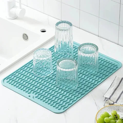 Tapis d’égouttage en silicone, 30 × 40 cm