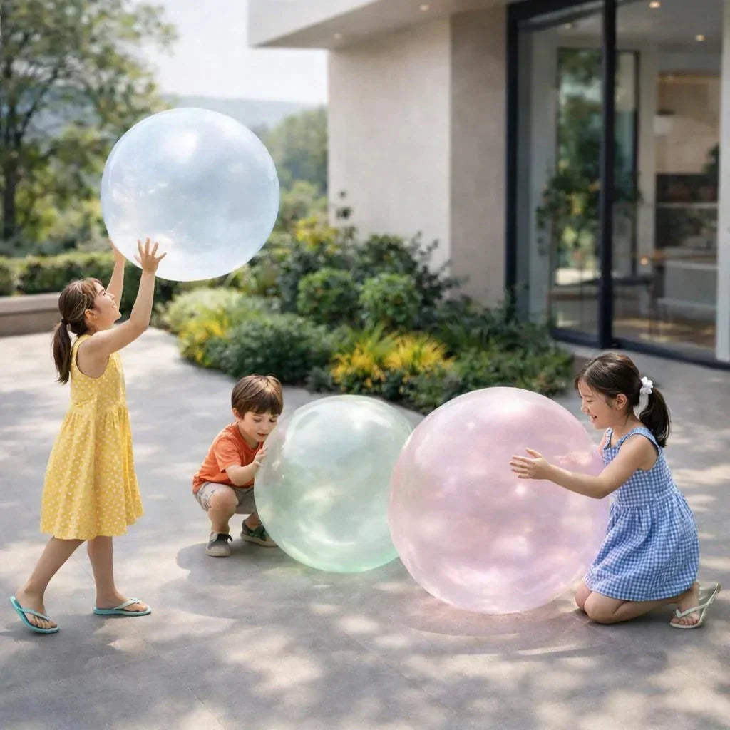 Grande balle de jeu gonflable avec tube de gonflage