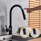 Robinet de cuisine en acier inoxydable à commande tactile