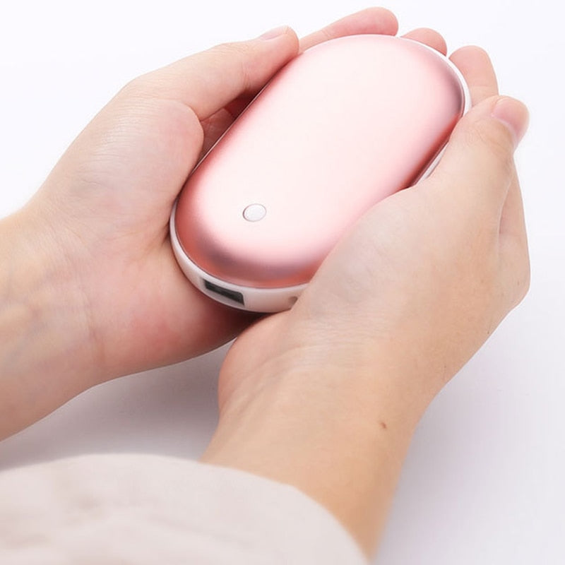 Chauffe-mains rechargeable avec fonction batterie externe, 5 200 mAh