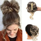 Chignon bouclé synthétique avec pince