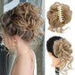 Chignon bouclé synthétique avec pince