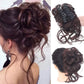 Chignon bouclé synthétique avec pince