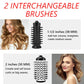Brosse soufflante rotative avec 2 brosses interchangeables