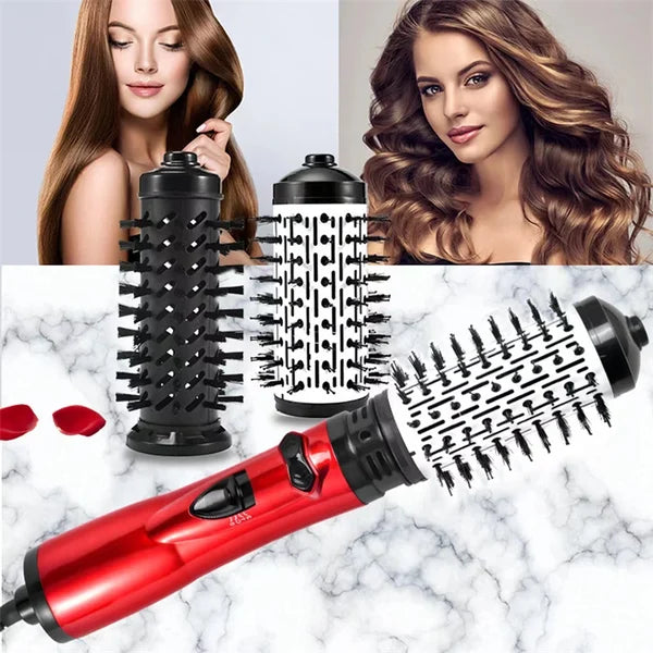 Brosse soufflante rotative avec 2 brosses interchangeables