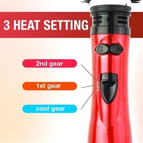 Brosse soufflante rotative avec 2 brosses interchangeables